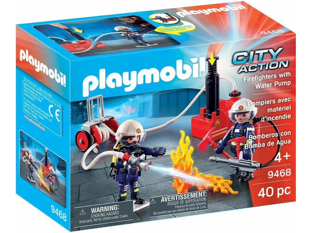 Playmobil Bomberos Con Bomba De Agua 9468 1 Playmobil Bomberos Con Bomba De Agua 9468