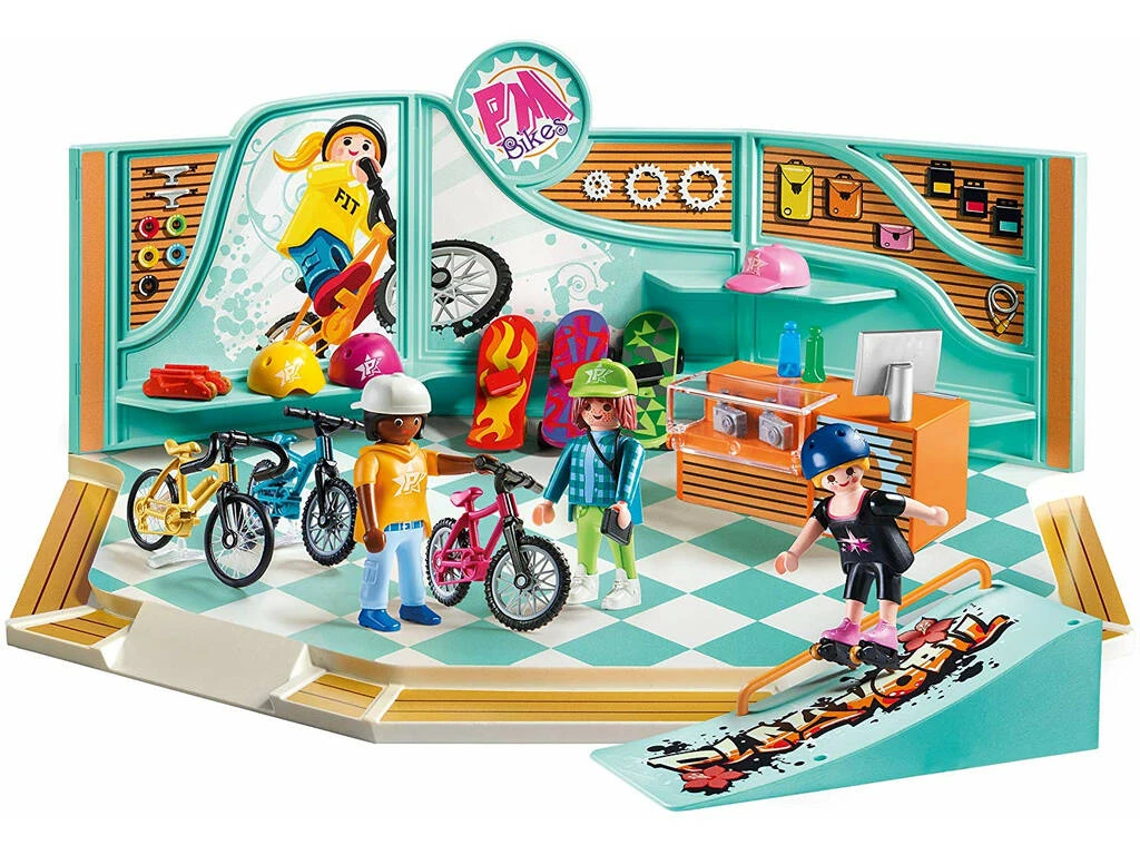 Playmobil Tienda De Bicicletas Y Skate 9402 2 Playmobil Tienda De Bicicletas Y Skate 9402 - Imagen 2