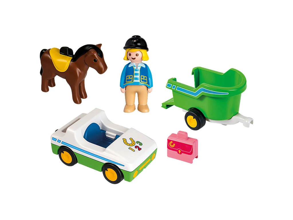 Playmobil 1,2,3 Coche Con Remolque De Caballo Playmobil 70181 2 Playmobil 1,2,3 Coche Con Remolque De Caballo Playmobil 70181 - Imagen 2