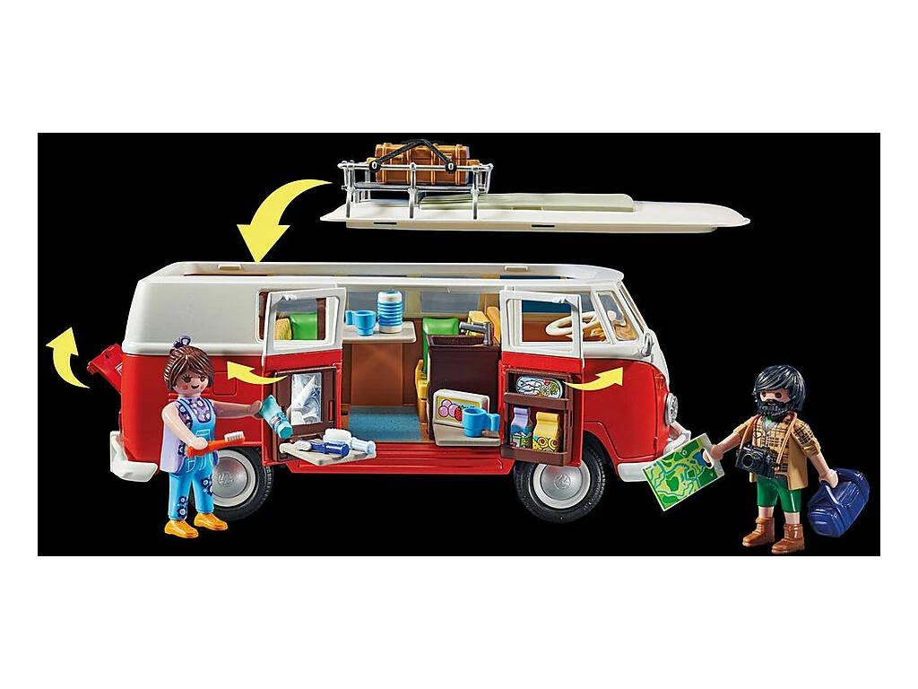 Playmobil Furgoneta Volkswagen T1 Camping Bus 70176 4 Playmobil Furgoneta Volkswagen T1 Camping Bus 70176 - Imagen 4