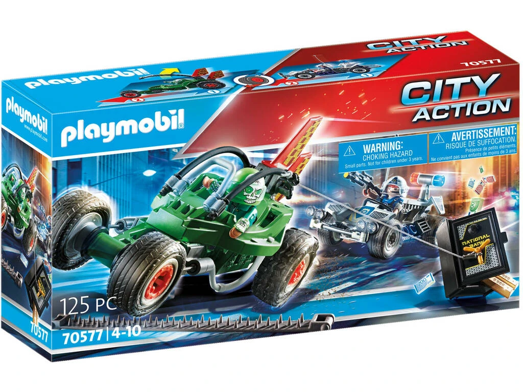 Playmobil City Action Kart Policial Persecución Ladrón De Caja Fuerte 70577 1 Playmobil City Action Kart Policial Persecución Ladrón De Caja Fuerte 70577