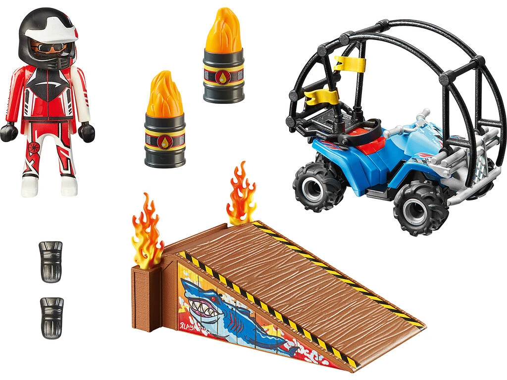 Playmobil Starter Pack Stunt Show Quad Con Rampa De Fuego 70820 2 Playmobil Starter Pack Stunt Show Quad Con Rampa De Fuego 70820 - Imagen 2