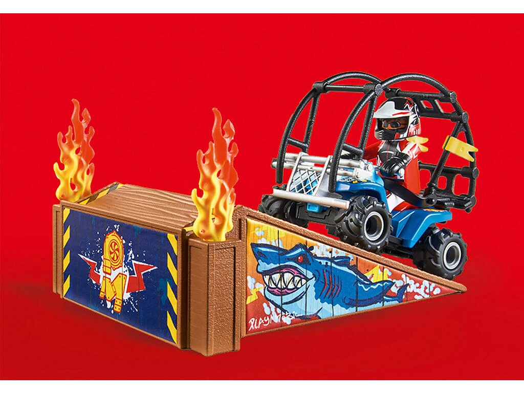 Playmobil Starter Pack Stunt Show Quad Con Rampa De Fuego 70820 5 Playmobil Starter Pack Stunt Show Quad Con Rampa De Fuego 70820 - Imagen 5