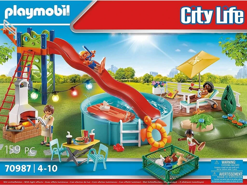 Playmobil Casa Moderna Fiesta En La Piscina Con Tobogán 70987 7 Playmobil Casa Moderna Fiesta En La Piscina Con Tobogán 70987 - Imagen 7