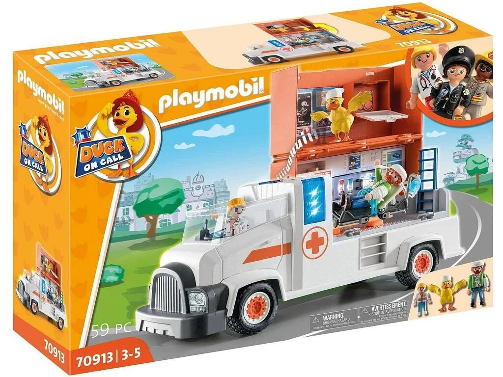 Playmobil Duck On Call Camión Ambulancia 70913 1 Playmobil Duck On Call Camión Ambulancia 70913