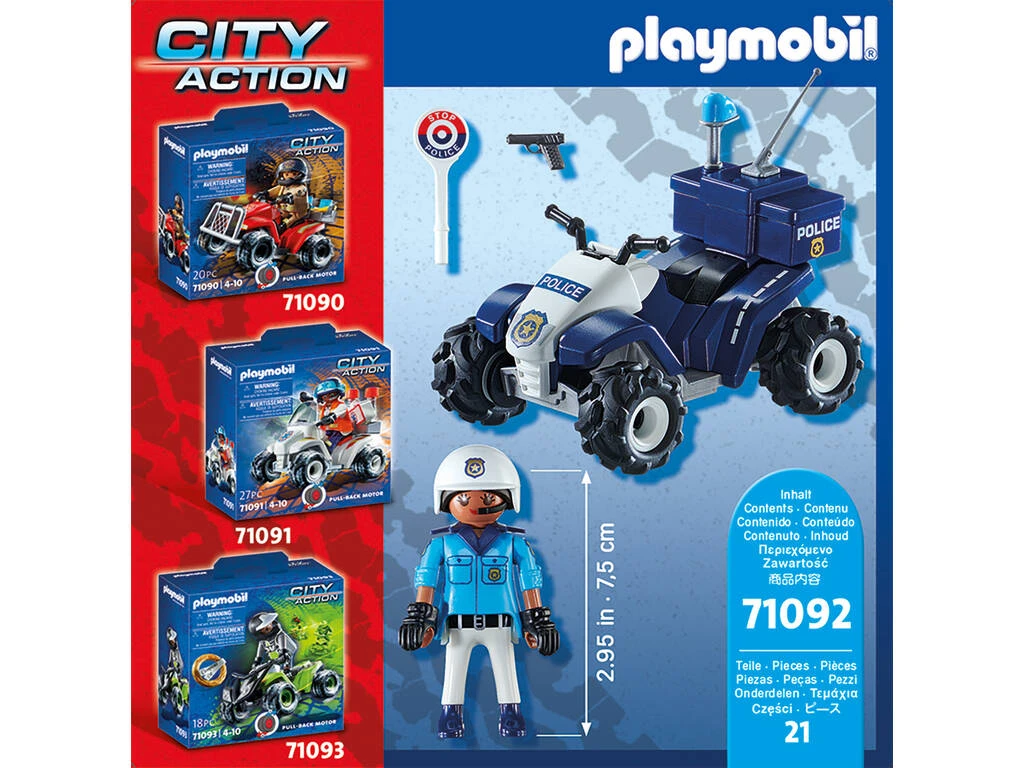Playmobil Policía Speed Quad 71092 4 Playmobil Policía Speed Quad 71092 - Imagen 4