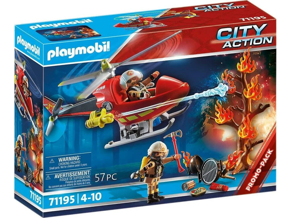 Playmobil Helicóptero De Bomberos 71195 1 Playmobil Helicóptero De Bomberos 71195