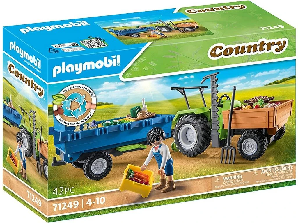 Playmobil Country Tractor Con Remolque 71249 1 Playmobil Country Tractor Con Remolque 71249