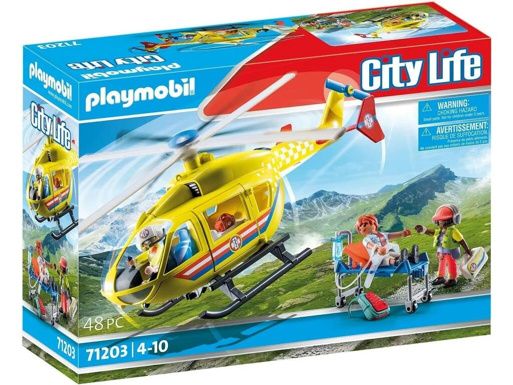Playmobil City Life Helicoptero De Rescate 71203 1 Playmobil City Life Helicoptero De Rescate 71203