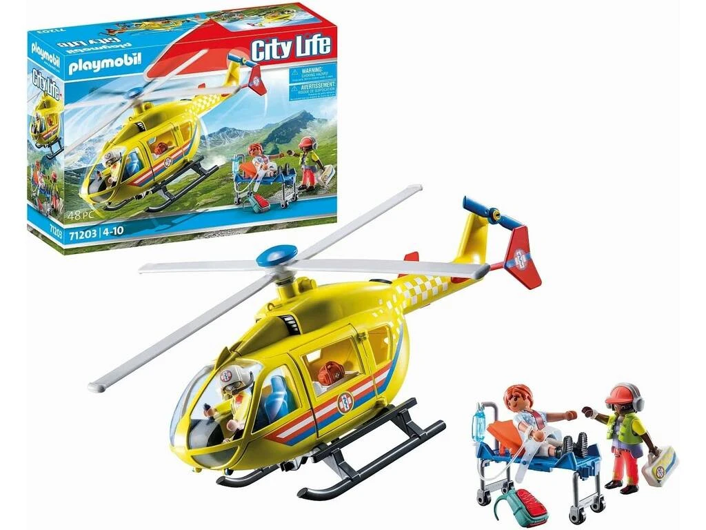 Playmobil City Life Helicoptero De Rescate 71203 2 Playmobil City Life Helicoptero De Rescate 71203 - Imagen 2