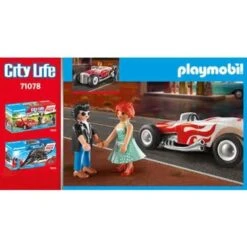 Playmobil - Starter Pack Coche Hot Rod Estilo Años 50 Playmobil City Life ㅤ -Juguetes Descuento Tienda medias 346