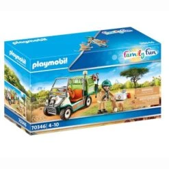 Playmobil - Veterinario De Zoo Con Coche Médico 70346