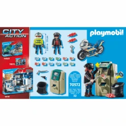 PLAYMOBIL ® Policía Ladrón De Dinero De La Motocicleta -Juguetes Descuento Tienda playmobil policia ladron de dinero de la motocicleta a305088 4